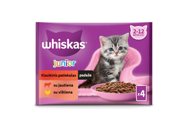 Konservuotas kačiukų ėdalas WHISKAS CLASSIC SELECTION, 4x85g, 340 g