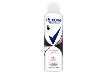 Женский спрей-дезодорант REXONA INVISIBLE PURE, 150 мл
