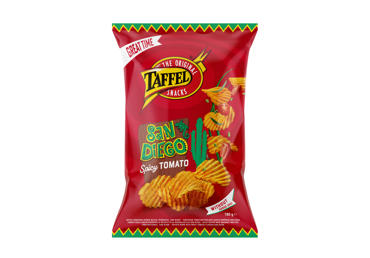 Bulvių traškučiai TAFFEL SAN DIEGO, pomidorų skonio, 180 g