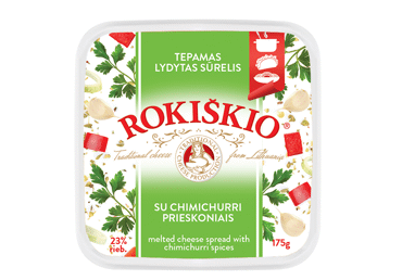 Tepamasis ROKIŠKIO sūrelis su čimičiurio priesk., 23 % rieb., 175 g