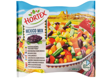 Šaldytas meksikietiškas daržovių mišinys HORTEX MEXICO MIX, 400 g