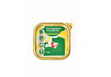 Ekologiškas visavertis šunų ėdalas BIO DOG su vištiena, 150 g