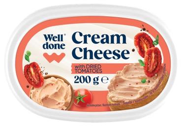 Spreading cheese WELL DONE, dried tomato flavor, 57.5% fat in dry matter, 200 g