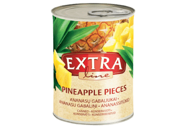Ananasų gabaliukai sirupe EXTRA LINE, 565 g