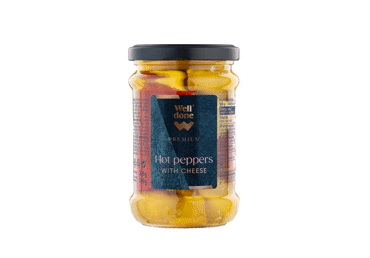 Stuffed hot peppers WELL DONE PREMIUM, in rapeseed oil, 250 g