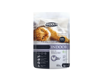 Sausas kačių ėdalas su paukštiena ARDOUR INDOOR, 800 g