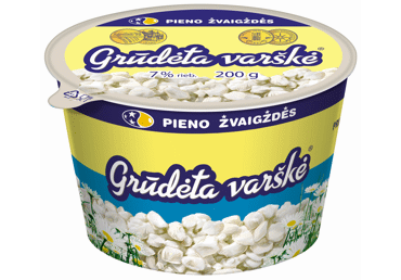 GRŪDĖTA varškė, 7% rieb., 200 g