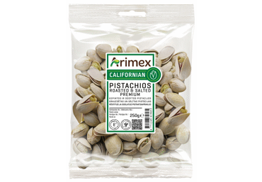 Kepintos ir sūdytos pistacijos ARIMEX PREMIUM, 250 g