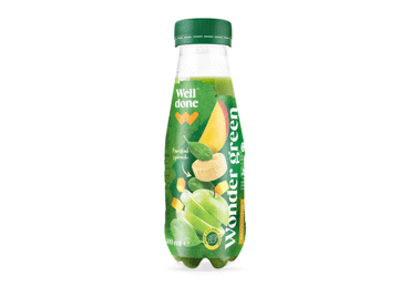 Obuolių, mangų, bananų ir špinatų glotnutis su kokosų gėrimu, 300ml