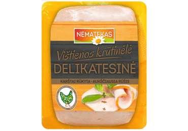 Karštai rūkytos DELIKATESINĖS broilerių krūtinėlės, a. r., 1 kg