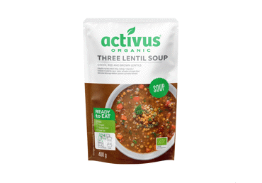 Organic three lentil soup ACTIVUS, 400 g