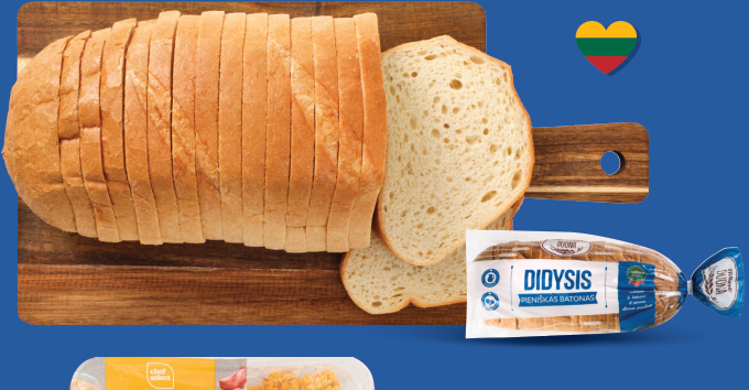 Didysis pjaustytas pieniškas batonas