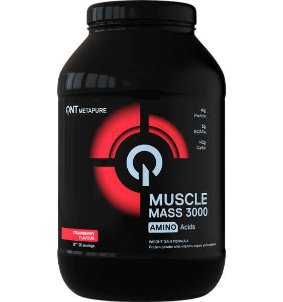 QNT 3000 Muscle Mass Gainer Strawberry 1300 g