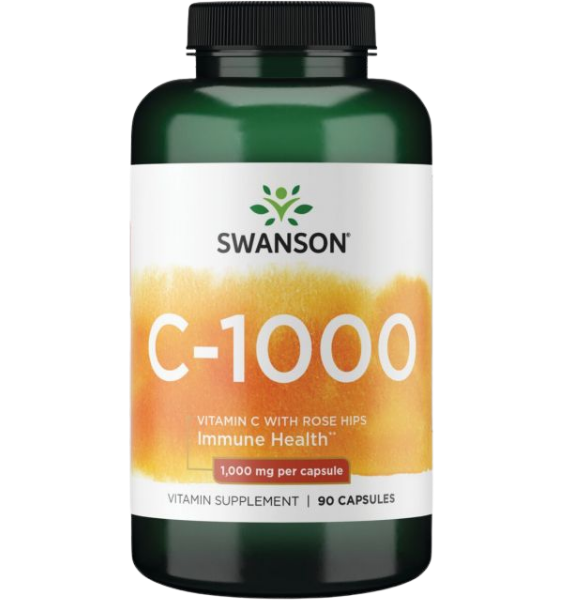Swanson Vitamin C with Rose Hips 1000 mg 90 caps