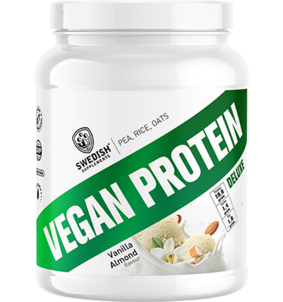 Swedish Supplements Vegan Protein Deluxe Vanilla Almond 750 g