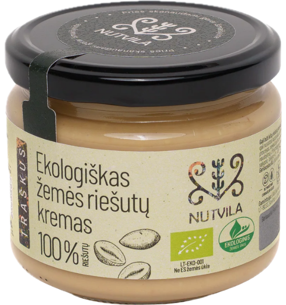 Nutvila Organic Crunchy Peanut Butter 300 g (BB 2026-11-27)