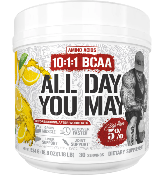 5% Nutrition - Rich Piana All Day You May Lemon Lime 435 g