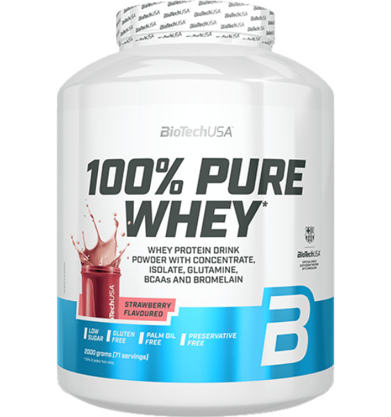 BioTech 100% Pure Whey Strawberry 2000 g