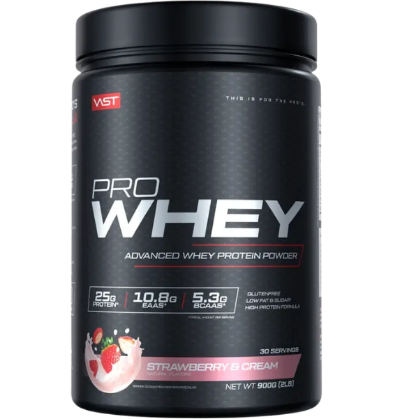 VAST Pro Whey Strawberry & Cream 900 g