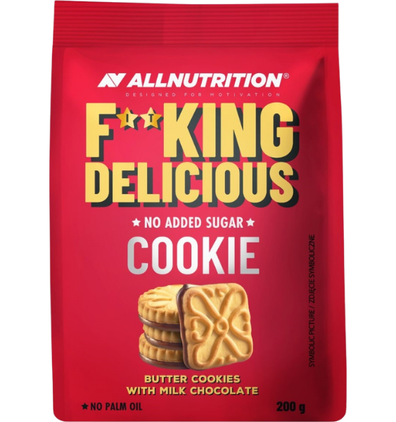 Allnutrition FITKING Delicious Butter Cookies with milk chocolate 200 g