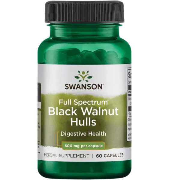 Swanson Black Walnut Hulls 500 mg 60 caps
