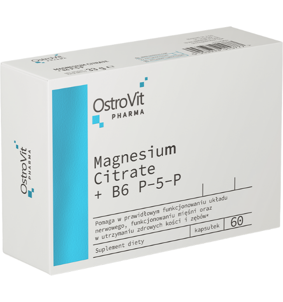 OstroVit Pharma Magnesium Citrate+B6 P-5-P 60 kap