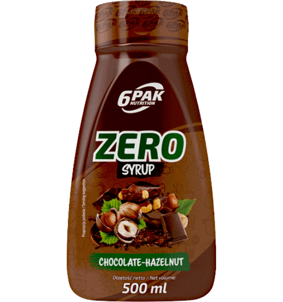 6PAK Nutrition Zero Syrup Chocolate Hazelnut 500 ml