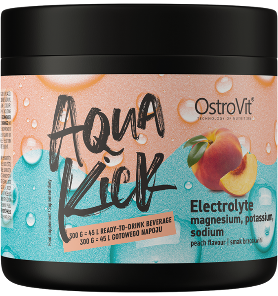 OstroVit Aqua Kick Electrolyte Peach 300 g