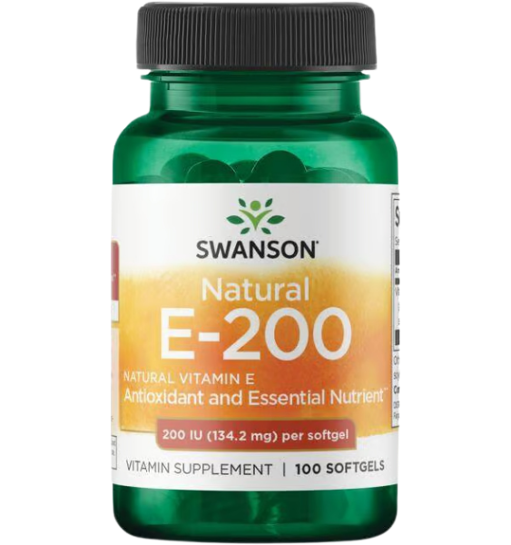 Swanson Natural Vitamin E 200IU 100 kap