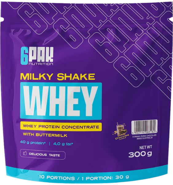 6PAK Nutrition Milky Shake Whey Dubai Chocolate 300 g