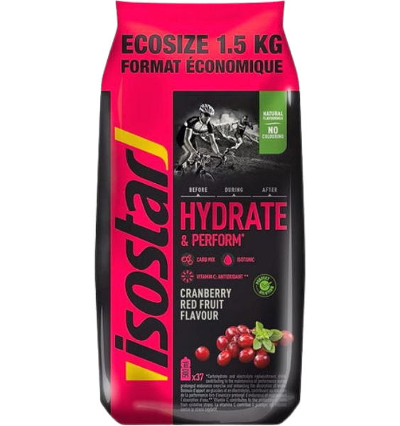 Isostar Powder Ecosize Hydrate & Perform Cranberry 1500 g