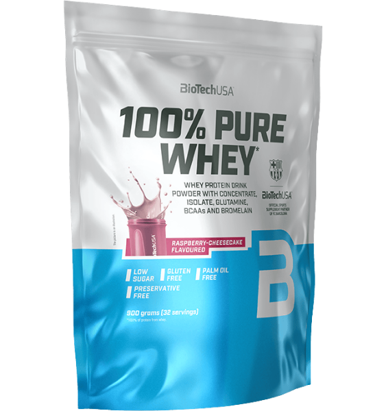 BioTech 100% Pure Whey Raspberry Cheesecake 900 g