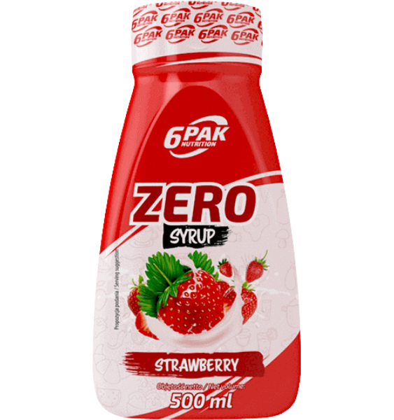 6PAK Nutrition Zero Syrup Strawberry 500 ml