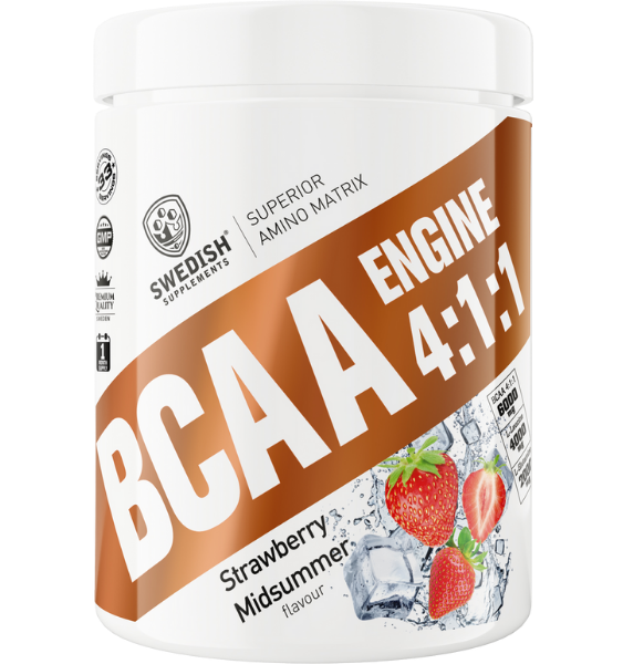 Swedish Supplements BCAA Engine 4:1:1 Strawberry Midsummer 400 g