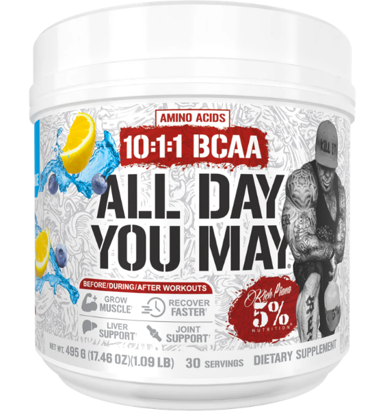 5% Nutrition - Rich Piana All Day You May Blueberry Lemonade 450 g