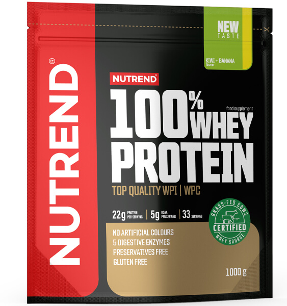 Nutrend 100% Whey protein Braškių su bananais 1000 g