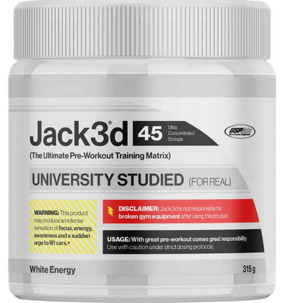 USPlabs Jack3d Advanced Pre-workout White Energy 315 g