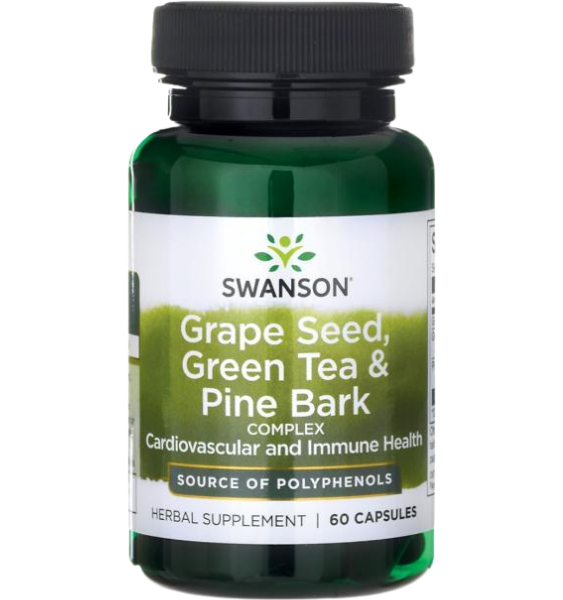 Swanson Grape Seed, Green Tea & Pine Bark Complex 60 kap
