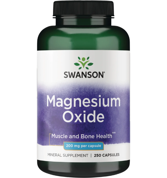 Swanson Magnesium Oxide 200mg 250 kap