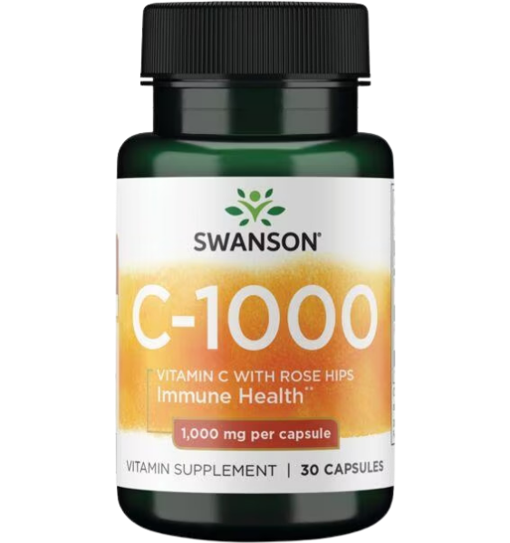 Swanson Vitamin C with Rose Hips 1000mg 30 kap