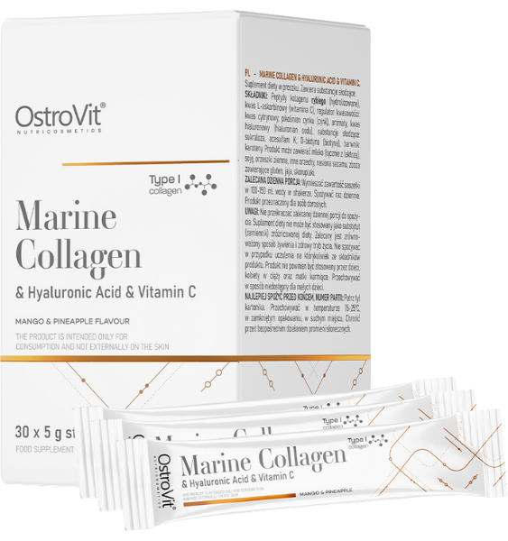 OstroVit Marine Collagen + Hyaluronic Acid + Vitamin C 5 g x 30 Mango Pineapple