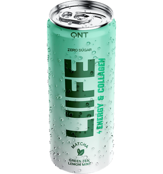 QNT Liife Energy & Collagen Green Tea, Lemon Mint 250 ml
