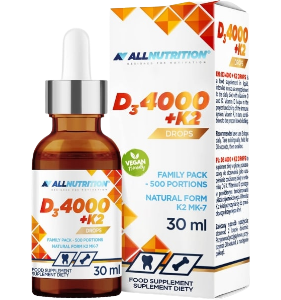 Allnutrition D3 4000+K2 drops 30 ml
