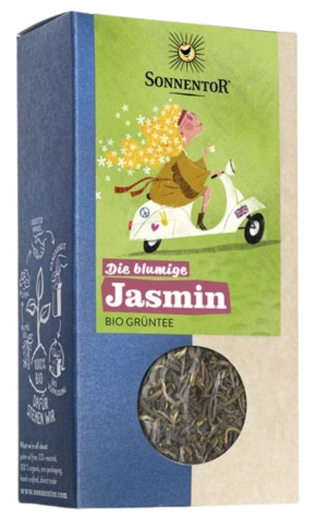 Žalioji jazminų arbata, ekologiška SONNENTOR, 100 g