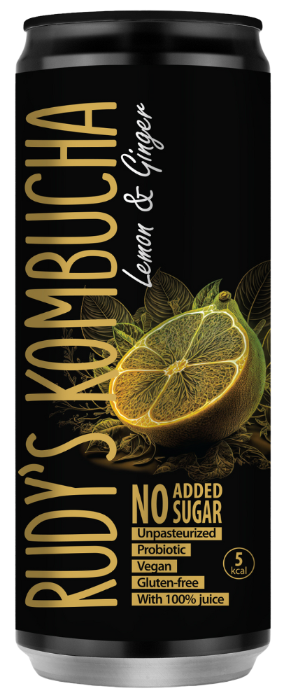 Kombučia gėrimas CITRINA IR IMBIERAS RUDY'S
