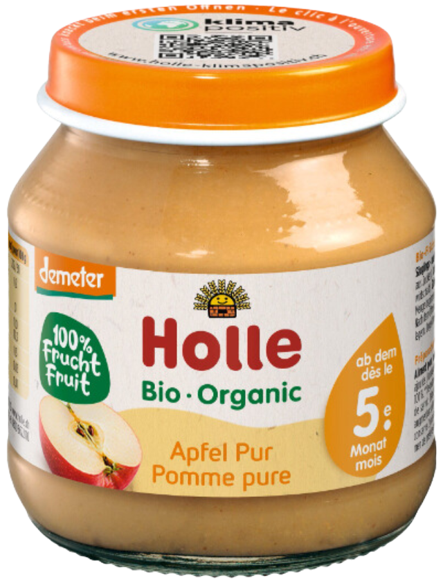 Obuolių tyrelė kūdikiams nuo 5 mėn., biodinaminė HOLLE
