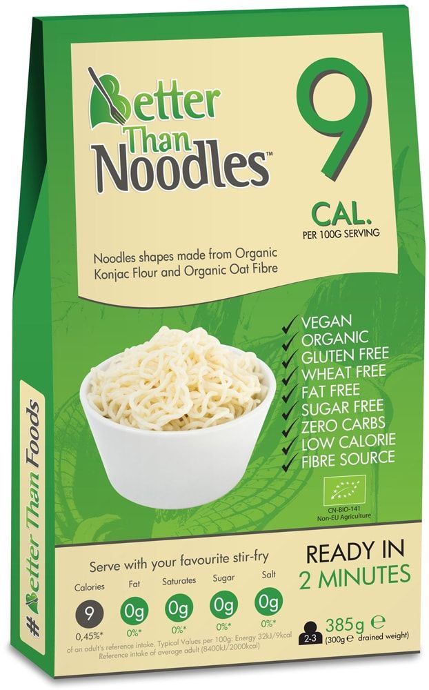 Makaronai KONJAC NOODLE, ekologiški BETTER THAN, 385 g