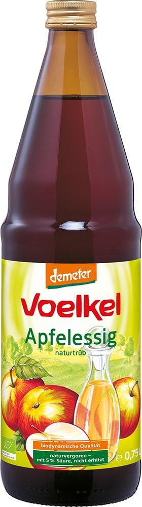 Neskaidrintas obuolių sidro actas, biodinaminis VOELKEL, 750 ml