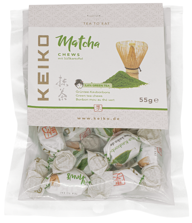 Saldainiai su žaliąja arbata „Matcha“ KEIKO, 55 g