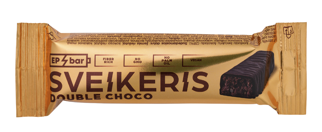 Batonėlis EPBAR „Sveikeris Double Choco", 50 g